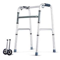 XHRHao Foldable Walker 8 Adjustable Height Levels (75-93cm) Suitable for Height 140-205cm Made of Aluminum Alloy Rollator Lightweight Shower Chair Waterproof Portable Walk Assist for Elderly Silver