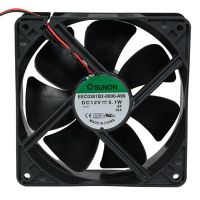 SUNON EEC0381B2-0000-A99 DC Brushless Tubeaxial Fan, 12" Leads Connection, 12 Volt, 44 dBA, 120 mm L x 120 mm W x 38 mm H