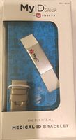 MyID Sleek Medical ID Bracelet White and Silver
