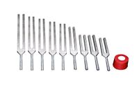 Radical Sacred Solfeggio Magical DNA 9 Healing Tuning forks with Large Activator and Pouch