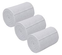Nexskin 4" Organic Latex Free American Cotton - Comfort Elastic Bandage with Single Hook & Loop Closure - White, 3 Pack