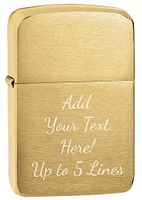 Zippo Personalized Message Engraved Customized 1941 Replica Original Indoor Outdoor Windproof Lighter (1941 Brush Brass)