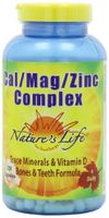 Nature's Life Cal/Mag/Zinc Complex Capsules, 1000/500/15 Mg, 250 Count