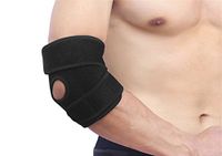 Elbow Support Adjustable Brace, Reversible Compression Stabilizer Neoprene Sleeve ¨C Arthritic Pain Relief, Sports Injury Rehabilitation, Protection Against Re-Injury, Black
