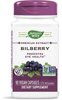 Nature's Way Bilberry Standardized, 25% Anthocyanins, 90 Vegetarian Capsules, Pack of 3