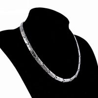250 Power Germanium Stones Titanium Steel Magnetic Therapy Chain Necklace for Neck Arthritis Headaches