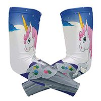 LEVEIS Unicorn Arm Sleeves UV Protection for Men Women Sunblock Protective Gloves Running Golf Cycling Driving Long Arm Cover 1 Pair