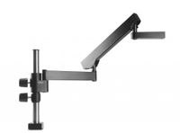 Articulating arm on Vertical Post with C-clamp Base.