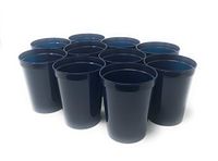 CSBD Stadium 16 oz. Plastic Cups, 10 Pack, Blank Reusable Drink Tumblers for Parties, Events, Marketing, Weddings, DIY Projects or BBQ Picnics, No BPA (Navy Blue)