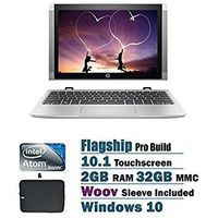 HP x2 Detachable 2 in 1 10.1 inch HD Touchscreen Flagship High Performance Laptop PC, Intel Atom x5-Z8350 1.44 GHz Quad-Core, 2GB RAM, 32GB eMMC, Bluetooth, WIFI, Windows 10, Silver
