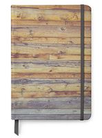 Wood Themed Designs UV Printed on PU Leather A5 Journal Notebook w/Lined Pages