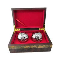 Hjyi Baoding Balls, Baoding Iron Ball Hand-Carved Dragon and Phoenix Ball Health Care Ball Handball Fitness Ball Chinese Health Stress Relieve Hand Exercise