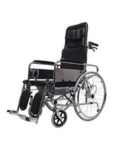 KOSHSH Plating High-Carbon Steel Wheelchair, Lightweight Folding Self Propelled Multifunction Mobility Device, Puncture Proof tire Anti-Fall Design, Detachable