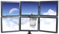 MonMount Hex/Six LCD Monitor Desk Mount Stand VESA 75/100 Screens up to 22"
