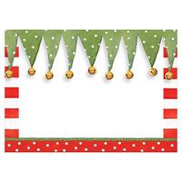 Caspari Stocking Stripe Self-Adhesive Gift Tags, 60 Labels