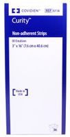 Curity Non-Adherent Oil Emulsion Wound Dressing Strips 3" x 16" - Box of 36