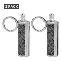 YUSUD Keychain Flint Metal Matchstick Fire Starter, Great Kerosene Refillable Lighter, EDC Gift Ideas and Emergency Survival Gear
