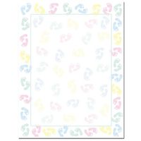 80 Baby Feet Letterhead Sheets