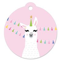 Whole Llama Fun - Llama Fiesta Baby Shower or Birthday Party Favor Gift Tags (Set of 20)