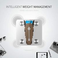 LYAOE Bluetooth Body Fat Scale Horse Head Made Colored Circles On Smart Wireless Scale with LCD Display Measuring Body Weight Bmi and Health Digital Scale