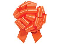 Flora Satin Gift Pull Bows - Tropical Orange 5.5" Pull Bows 5.5" - 20 Loops -100% Polypropylene (2 Packs; 50 Bows Per Pack) - WRAPS-PB5TO