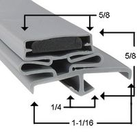 Delfield 1702295 Door Gasket 22 3/4" X 59 1/4" Blue Dart Mount For Delfield 6025-Hg 6025-S 741254
