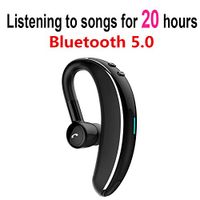Wireless Earbuds for Android,KingTo Headset Wireless Earphone Headphones with Mic Life Grade Waterproof 180 Degree Rotation Hanging Ear Earphone Intelligent Noise Reduction Headset,Black