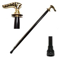 Eve.Store Vintage Designer Solid Brass Handle Antique Wooden Walking Stick Cane Victorian Gift.