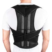 ALOVEMO Posture Corrector Shoulder Support, Therapy Magnetic Fully Adjustable Back Brace Belt-Full Spine and Back Pain Relief with Magnets-for Women and Men (2XL)