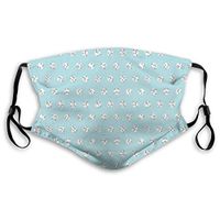 Fashion Comfortable Windproof mask,Geometric Image with Circles Rounds Inner Design Polka Dots Print,Printed Facial Decorations for Unisex S