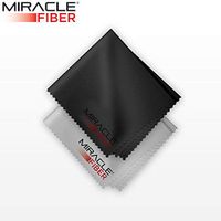 Miracle Fiber Microfiber Cleaning Cloths (2 Pack),Black, Grey