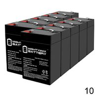 Mighty Max Battery 6V 4.5AH SLA Replacement for BB Battery BP4.5-6, BP5-6 - 10 Pack Brand Product