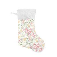 Christmas Socks Flower Cherry Blossoms Personalized Santa Stocking Gift Kids Fireplace/Restaurant/Hotel/Club/bar for Xmas Tree Decor