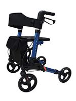 FeelComFFy Steel Folding Rollator Adult Walker (Red)