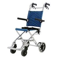 Wheelchairs Wheelchair Old Man Scooter Folding Wheelchair Aircraft Wheelchair Shopping cart Can Bear 100 kg (Color : Blue, Size : 954893cm)