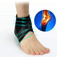 Fine Ankle Brace, Breathable & Strong Ankle Support for Sprained Ankle, Stabiling Ligaments, Prevent Re-Injury, Compression Ankle Brace Adjustable Wrap Best for Men Women Sport (Black, L)