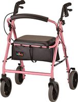 NOVA Zoom Rollator Walker with 22” Seat Height, Pink
