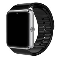 GT08 Bluetooth Smart Watch for Android Phones， Smart Watch with SIM Card Slot,Call,Massage, Camera Electronics for Health,Sweatproof (Silver)