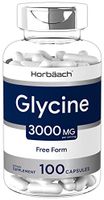 Glycine 3000 mg 100 Capsules | Non-GMO, Gluten Free Supplement | by Horbaach