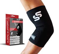 Elbow Brace for Tendonitis, Tennis Elbow, Golfers Elbow, Arthritis & Bursitis - Compression Elbow Sleeve for Men & Women (Large) (Renewed)