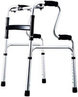 Lightweight Aluminium Walker, Foldable Seniors Walkers with Seat, Mobility Aid Walking Frame with Toilet Handrail, The Most Suitable Gift,Gray