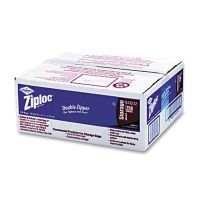 Double Zipper Bags, Plastic, 1 gal, 1.75 mil, Clear w/Write-On Panel, 250/Box by Diversey