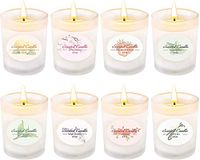 YINUO MIRROR Scented Candles Gift Set, Natural Soy Wax 2.5 Oz Per Cup Portable Glass Candles Women Gift with Strongly Fragrance Essential Oils for Stress Relief and Aromatherapy - 8 Pack