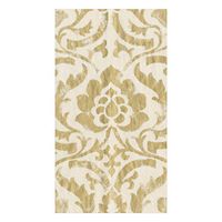 Caspari Baroque Paper Guest Towel Napkins in Ivory, Four Packs of 15