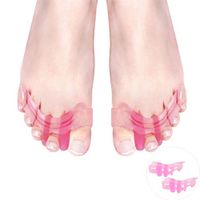 PXQ Toe Separators and Straightener Gel Bunion Corrector Hallux Valgus Protectors Yoga Claw Toe Splint Hammer Toe Straightener Bunion Relief Correct Toes Protector,Pink