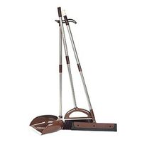 Kylin Express Durable Removable Broom and Dustpan Standing Upright Grips Sweep Set with Long Handle, A4