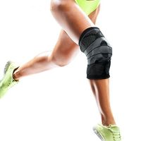 Elastic Neoprene Patella Brace Knee Belt Support Adjustable Knee Strap for Hiking, Powerlifting Sport Exercise Pain Relief Knee Brace (L, Black)