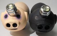 5 Eclipse Pig Novelty Lighter, 2 Colors, Refillable Butane Lighter 1483-5