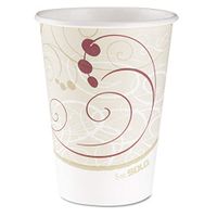 Dart 412SM-J8000 Hot Cups, Symphony Design, 12oz, Beige, 1000/carton