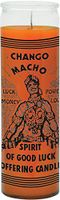 Indio Products Chango Macho/Spirit of Good Luck Orange Candle - Silkscreen 1 Color 7 Day
